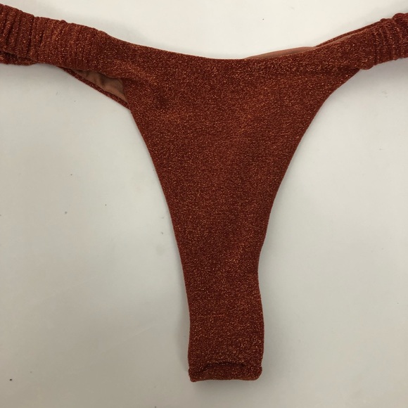 Nookie Beach Lolita Lurex Bikini Swimsuit Copper - Picture 5 of 10